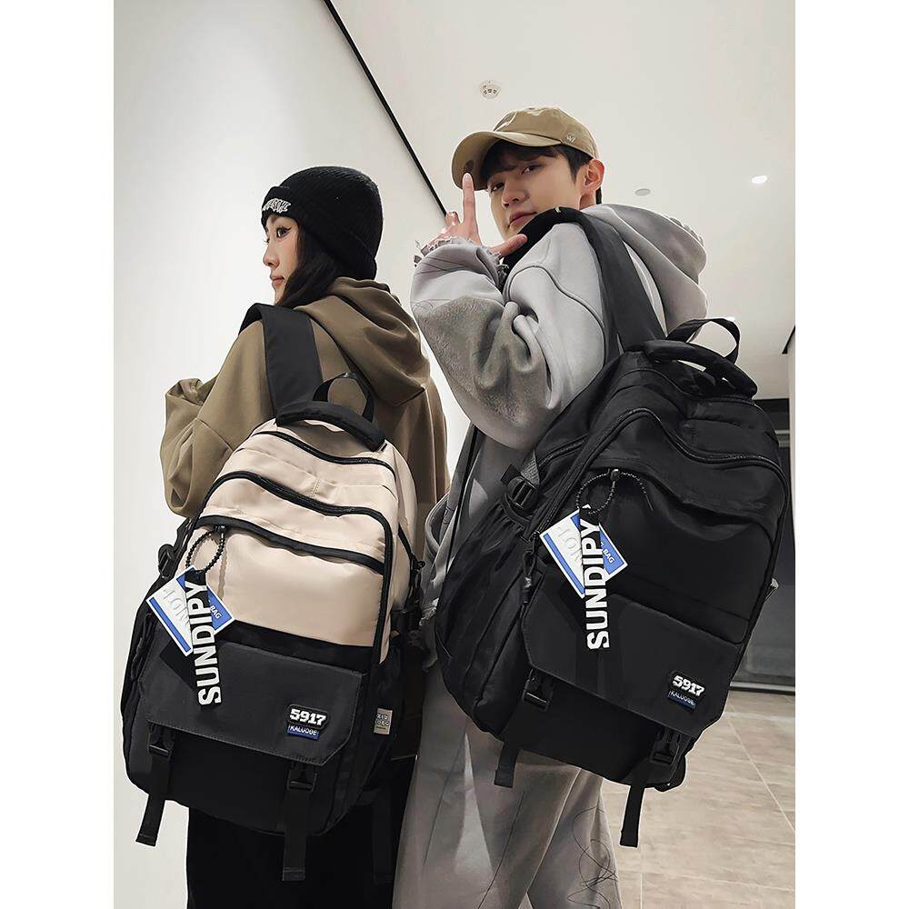 专柜工装风学生电脑包双肩包2025初高中生大容量背包男女通用书包