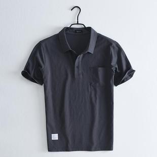 T恤男高端休闲修身 短袖 出口日本 上衣男 纯棉重磅Polo衫
