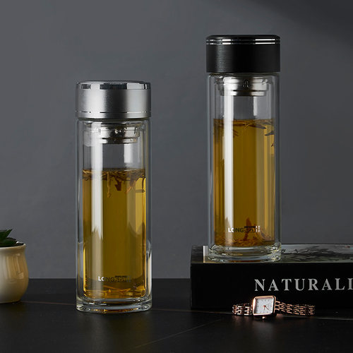 龙士达双层防烫玻璃杯