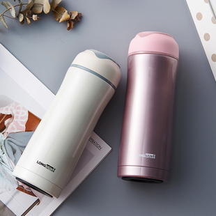 高档大容量便携 杯子简约女泡茶男士 时尚 不锈钢保温杯水杯学生个性