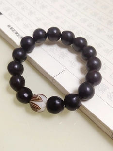 天然野生无患子佛珠手串木患子菩提子鬼见愁男女情侣时尚莲花手链