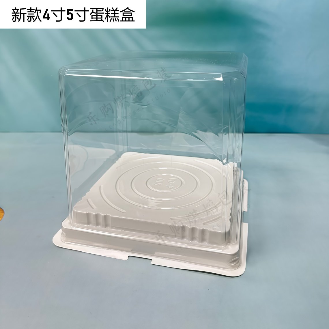 新款4寸5寸蛋糕盒透明包装盒烘焙点心包装盒带盖正方形甜品打包盒