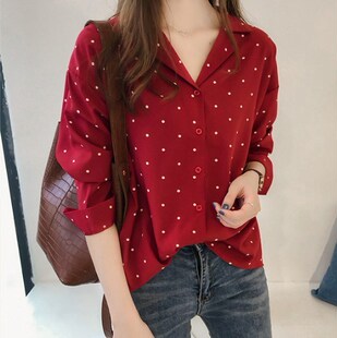 Plus Size Turn-down Women Shirt Slim Elegant Office Blouse