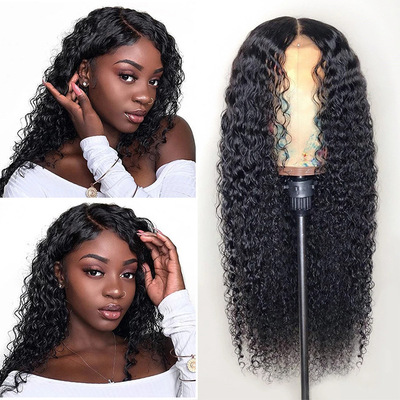 Hair Curly Human Wig Glueless Africa Headband 非洲假发头套