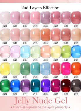 Transparent Jelly Gel Nail Polish Nude Top Coat SemiPermanen