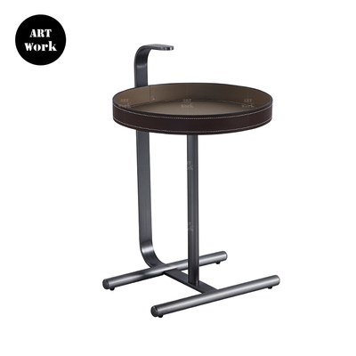 马鞍皮沙发边几创意手拎沙发边几