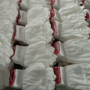 贴手工作手套 白色尼龙13针劳保手套尼龙手套坯作业手套薄款 包邮