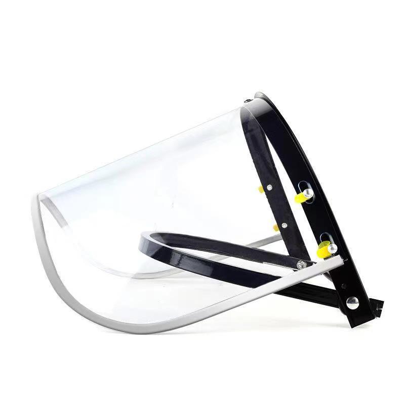 安全帽式防护面罩支架配面屏防液飞溅打磨防冲击透明面罩电焊防化