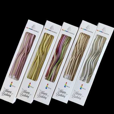 蛋糕装饰曲线蜡烛弯曲镀金