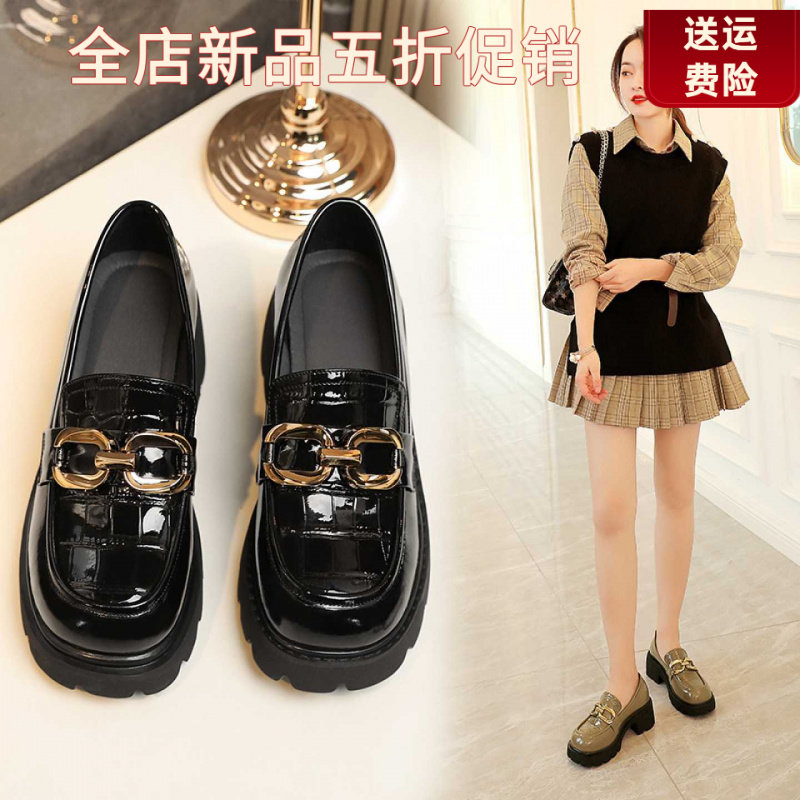 妮甸蜘蛛王冠春季新款女单皮鞋乐