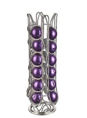 适用于雀巢可存24颗Vertuo咖啡胶囊收纳架铁艺旋转大号胶囊架子