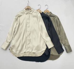 宽松长袖 落肩袖 排扣休闲衬衫 上衣女 7.7源货三色夏季 包邮 新款