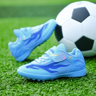 夏季新品透气飞织网面儿童足球鞋男童女童学生小孩碎钉TF训练鞋