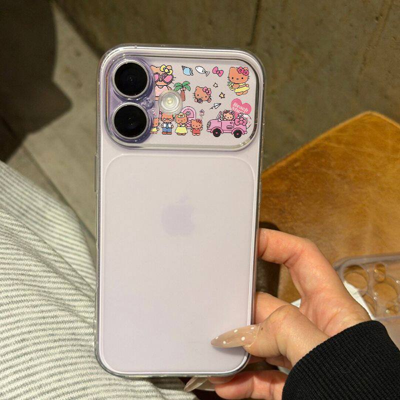 棕色凯蒂猫大视窗秒变17适用苹果17promax手机壳16 15