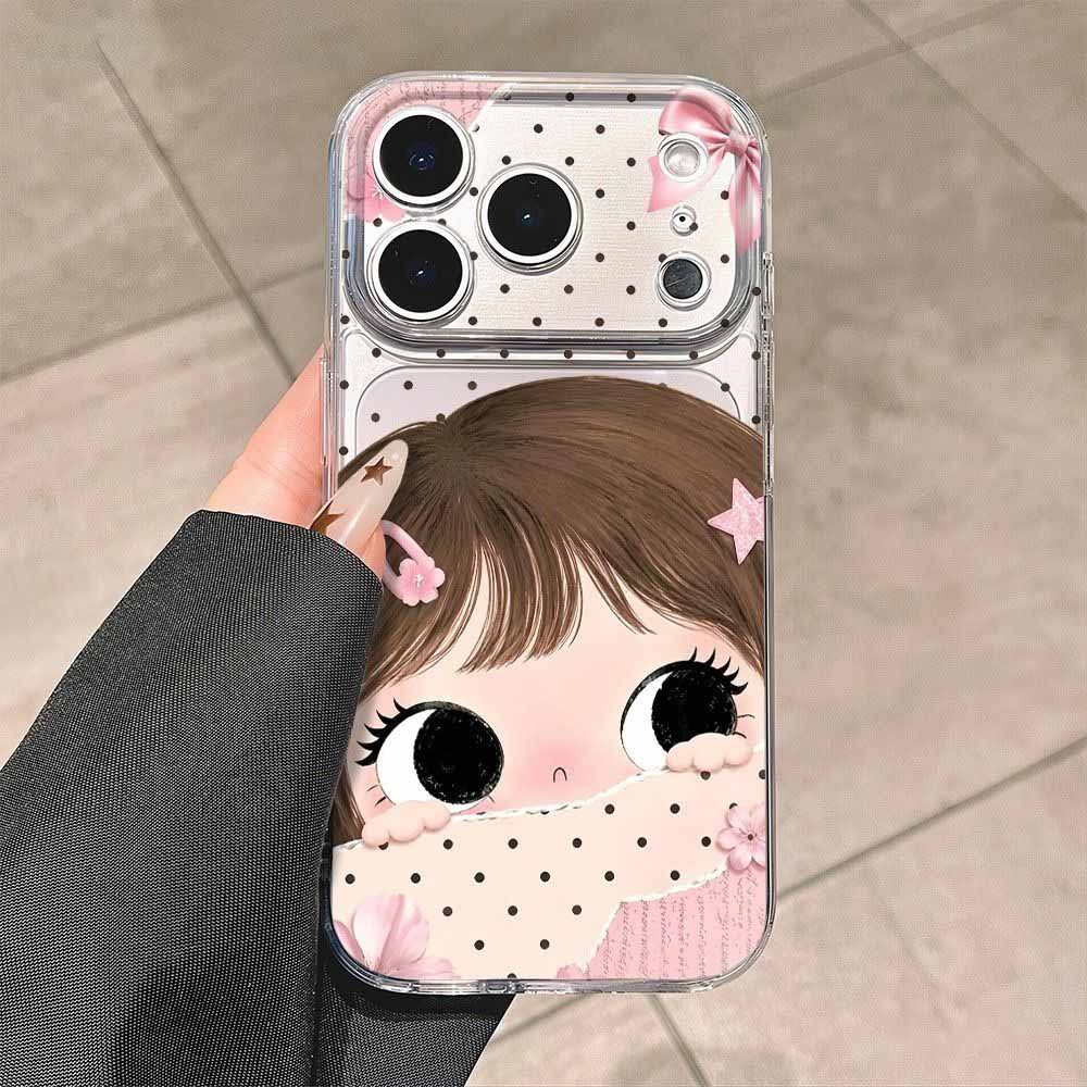 大眼睛女孩适用苹果iPhone17ProMax/17Air卡通16Plus透明手机壳软