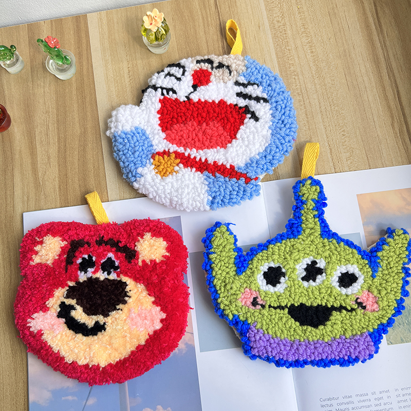 俄罗斯牛奶棉戳戳绣diy毛线礼物