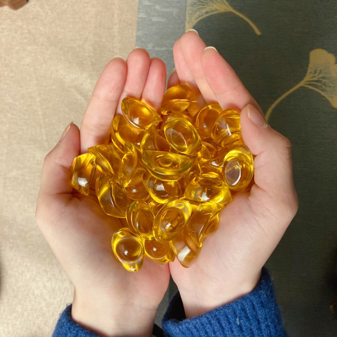 琉璃元宝家居装饰摆件水晶装饰客厅书桌桌面摆件节日活动礼品