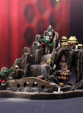 抖音倒流香香炉创意树脂香炉塔香陶瓷熏香摆件 厂家