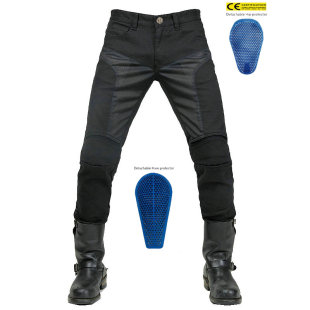 BIKER 网眼机车骑行裤 摩托车牛仔裤 夏季 护膝上下可调节 男 LOONG