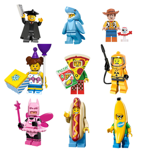 抽抽乐人仔拼装积木玩具高胡迪巴斯光年毕业学生鲨鱼热狗胡迪礼物