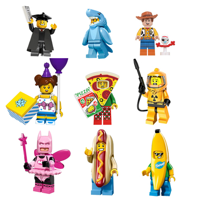 抽抽乐人仔兼容乐高拼装积木玩具胡迪巴斯光年毕业生鲨鱼热狗礼物