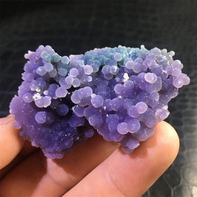 葡萄玛瑙原矿石标本紫绿摆件天然