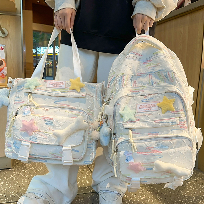 初中女生韩版书包减负双肩包