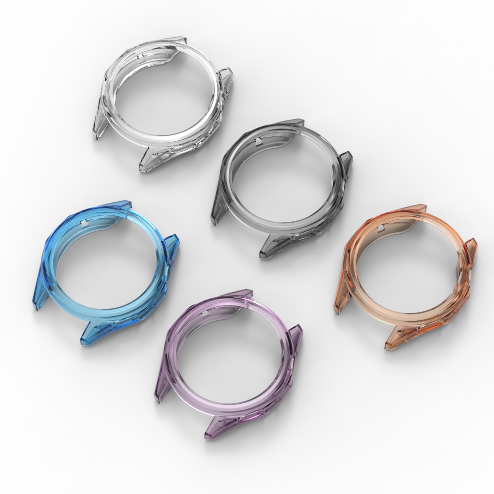 适用华为手表GT6半包楼空TPU保护套GT6pro透明糖果色防摔边框软壳