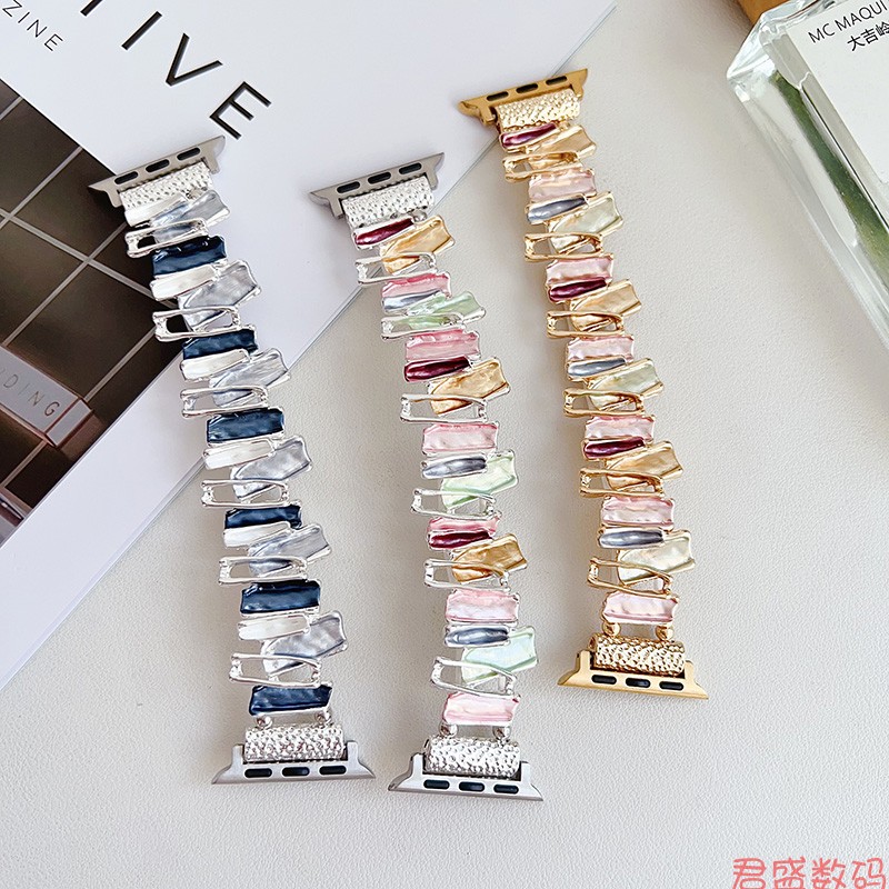 iwatch创意不规则弹力手链表带女