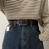 新款 上市 2025冬季 百搭设计感牛仔裤 优品 男女同款 皮带潮 断码