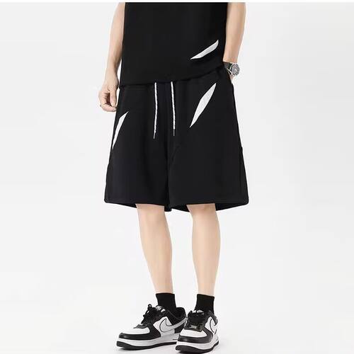 【精品】新款上市◆2026夏季青少年美式潮流宽松痞帅拼接休闲短裤