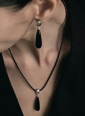 高级感水滴吊坠项链设计感水滴简约冷淡风耳环