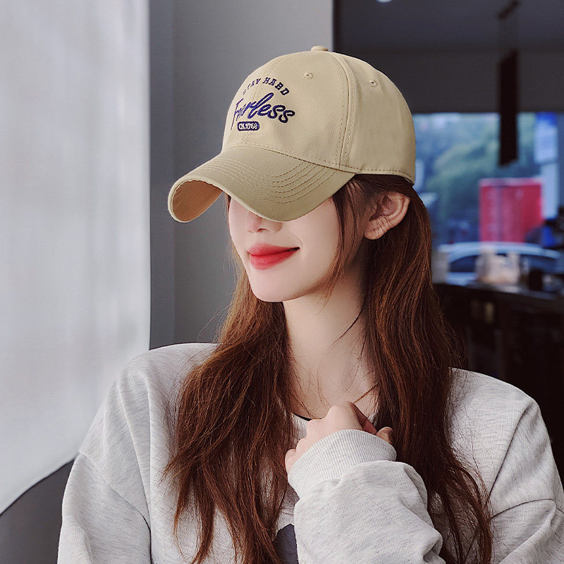 周给给  字母fearless棒球帽休闲鸭舌帽女韩版潮牌小众显脸小帽子