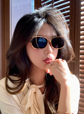 2025新款墨镜女高级感ins大框方圆脸显瘦网红情侣男防紫外线太阳