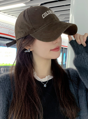 春夏新款男女大小版帽子女棒球帽显脸小韩版宽檐加深大头围鸭舌帽