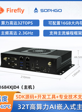 EC-A1684XJD4 八核32T高算力AI主机BM1684X开放SDK算能SOPHON