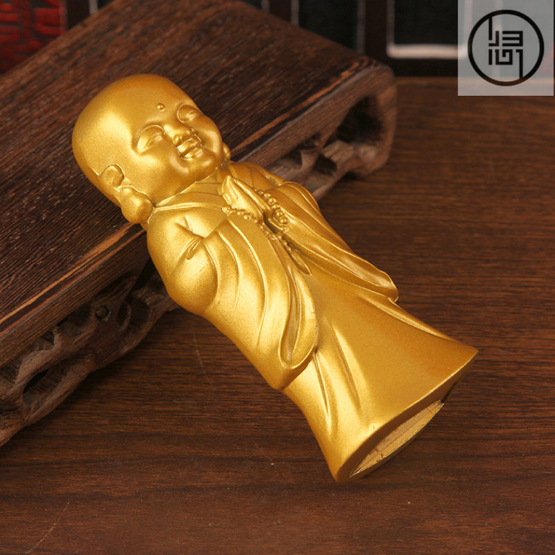归心堂禅意小和尚茶桌摆件