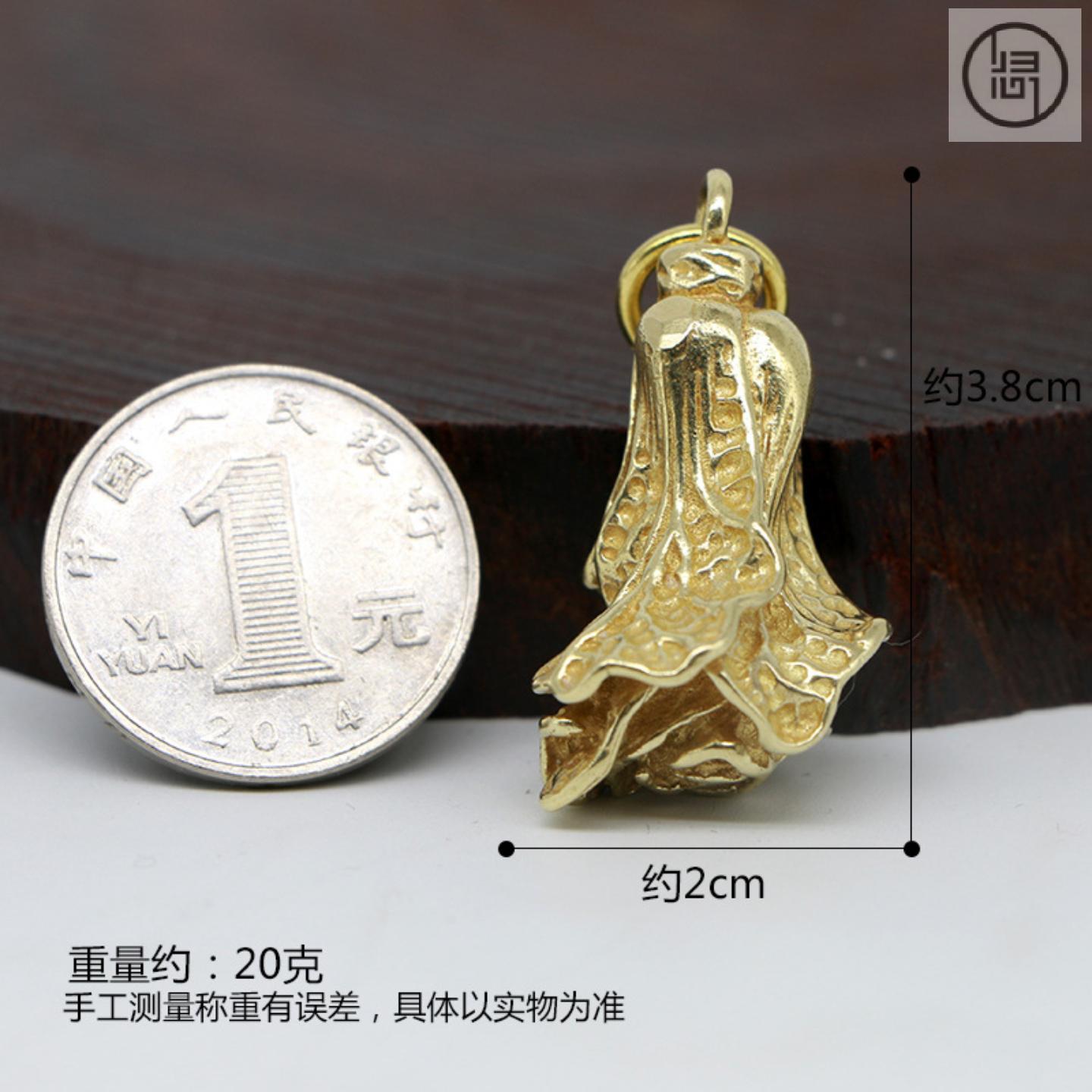 归心铜黄铜白菜钥匙扣招财挂件小