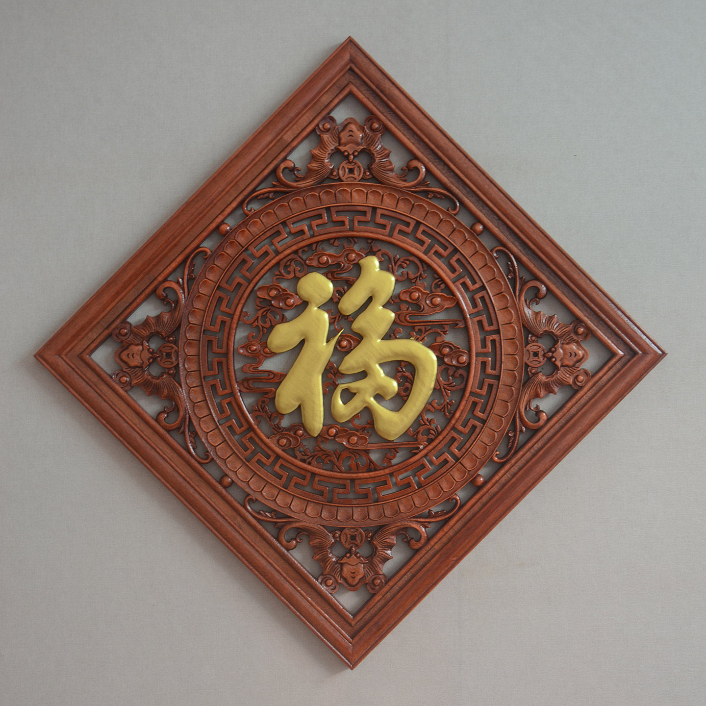 东阳木雕中式仿古香樟木雕刻挂件