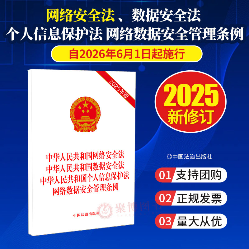2025新书 网络安全法  数据安全法 个人信息保护法网络数据 安全管理条例 网络信息安全法律法规 32开单行本 中国法治出版社