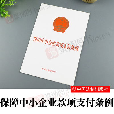 2020新书 保障中小企业款项支付条例 中国法制出版社 含《保障中小企业款项支付条例》答记者问保障条例法律*法律法规汇编单行本