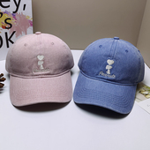 2025爱心韩版 刺绣棒球帽女显脸小春夏学生遮阳帽洋气拼色鸭舌帽潮