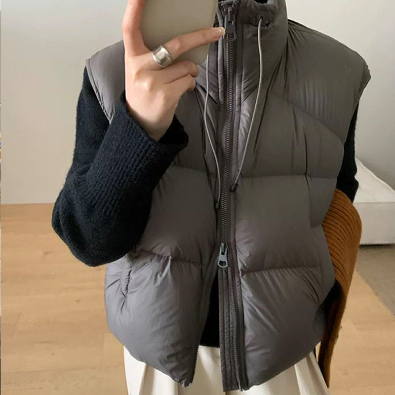 羽绒马甲女款女短款外套女士羽绒背心女无袖轻薄高级感马甲