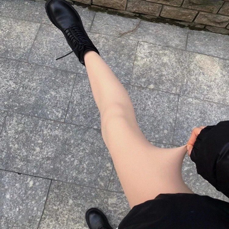 光腿神器黑丝加绒连裤袜黑色丝袜加厚双层女秋冬裸感假透肉打底裤