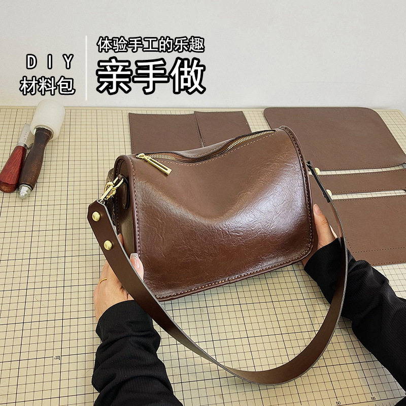 新款diy材料包波士顿包韩版软单肩包