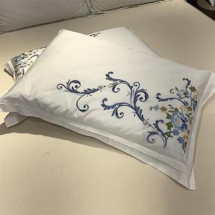 金太阳去库存纯棉枕套一对装40支全绵磨毛60支贡缎绣花80磨毛枕罩