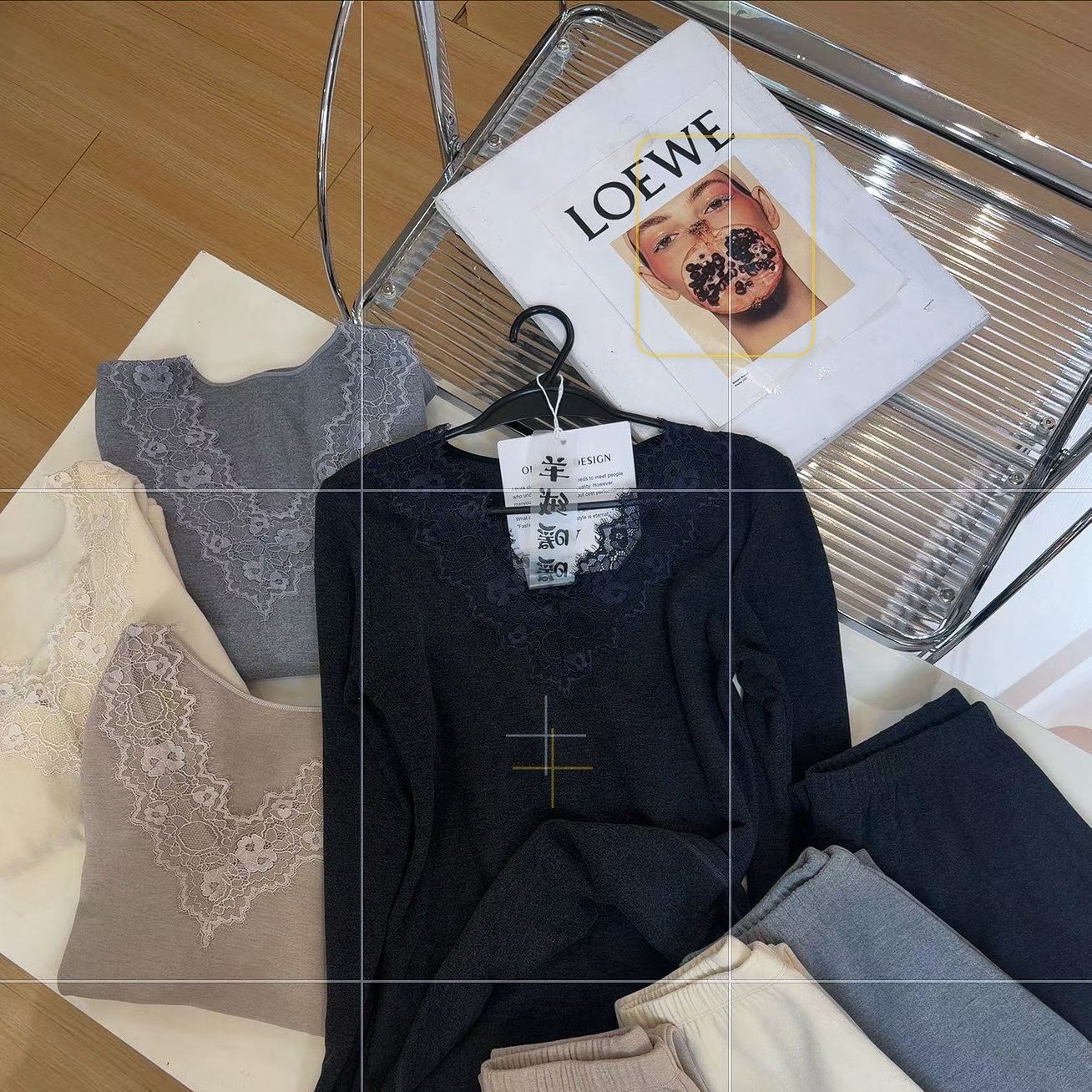 妃子纪3071秋冬蕾丝V领阳羊绒保暖套装女无痕打底秋衣秋裤冬内衣