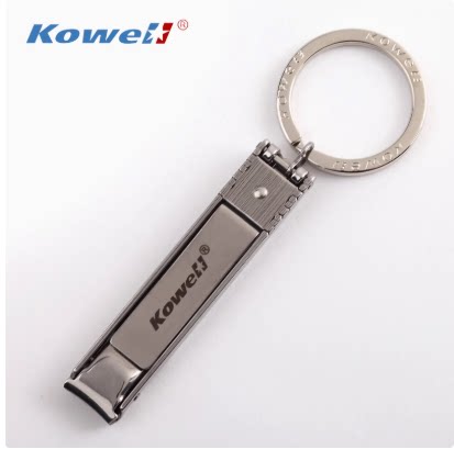 正品韩国kowell可威尔新款不锈钢超薄指甲钳剪带挫指甲刀KB-5000N