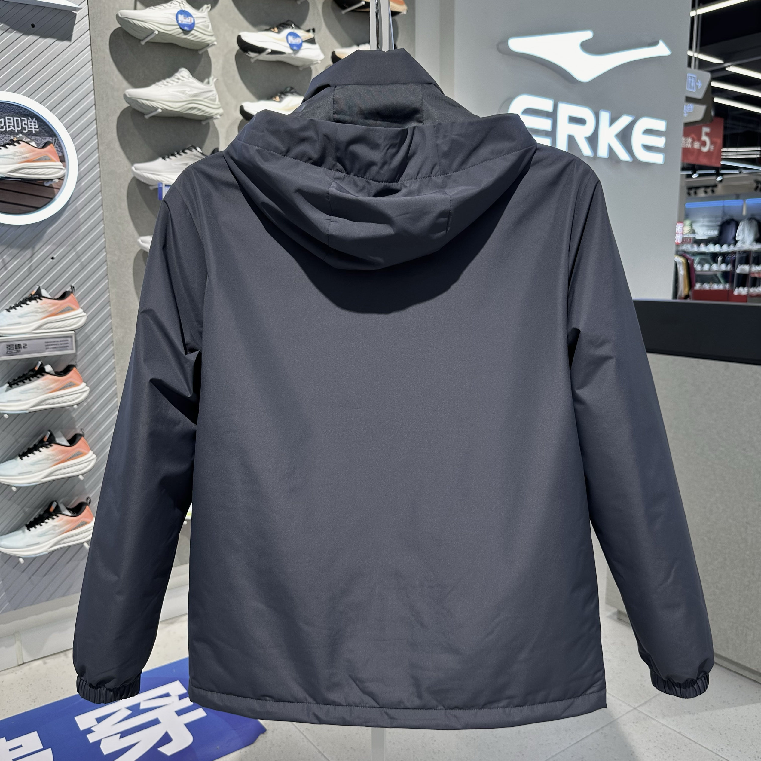 HONGXING ERKE 자켓 남자 2024 겨울 새 자켓 스포츠 두꺼운 윈드 브레이커와 벨벳 자켓 11224408002