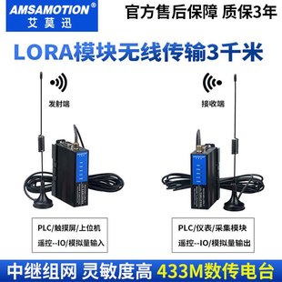 lora无线IO模拟量模块433串口以太网rs485 232收发数传电台